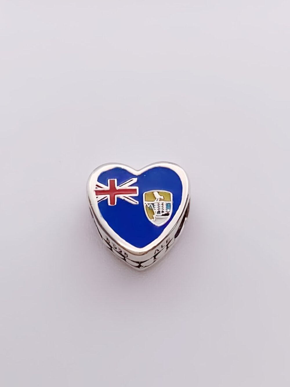 Pandora Saint helena Flag Exclusive Heart Charm Bead